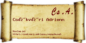 Csákvári Adrienn névjegykártya