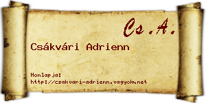 Csákvári Adrienn névjegykártya