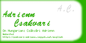 adrienn csakvari business card
